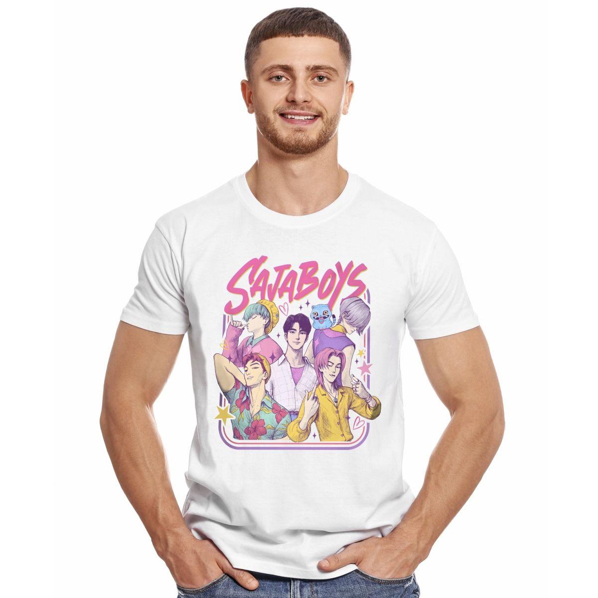 GUERRERAS K POP SAJA BOYS DEMON HUNTERS POSANDO POLERA MANGA CORTA HOMBRE-2