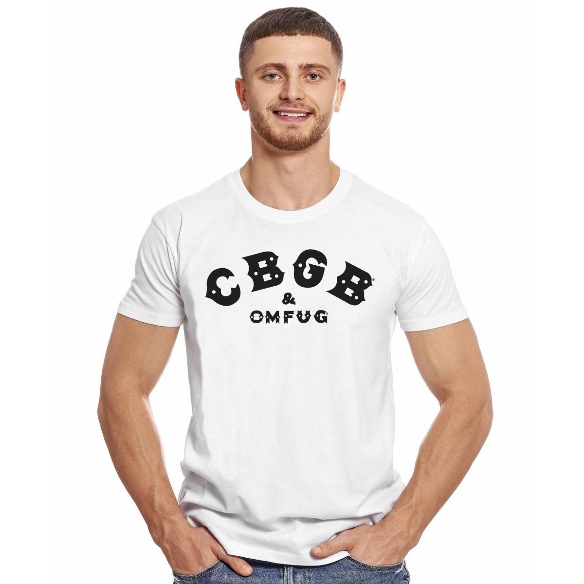 CBGB OMFUG LOGO NEGRO STENCIL POLERA MANGA CORTA HOMBRE-2