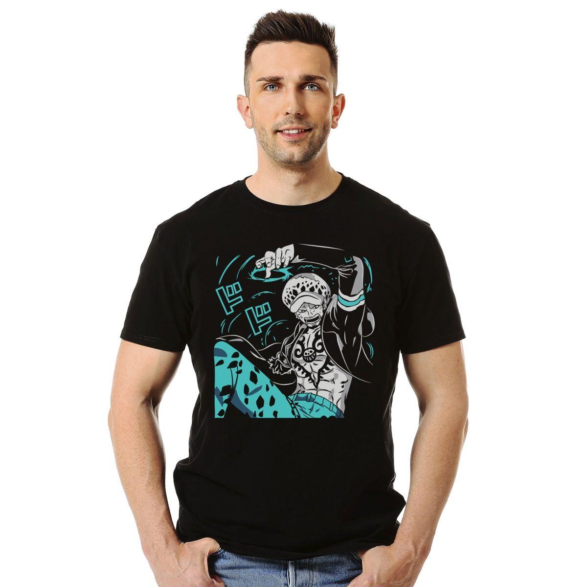 ONE PIECE TRAFALGAR D LAW POSE POLERA MANGA CORTA HOMBRE-2