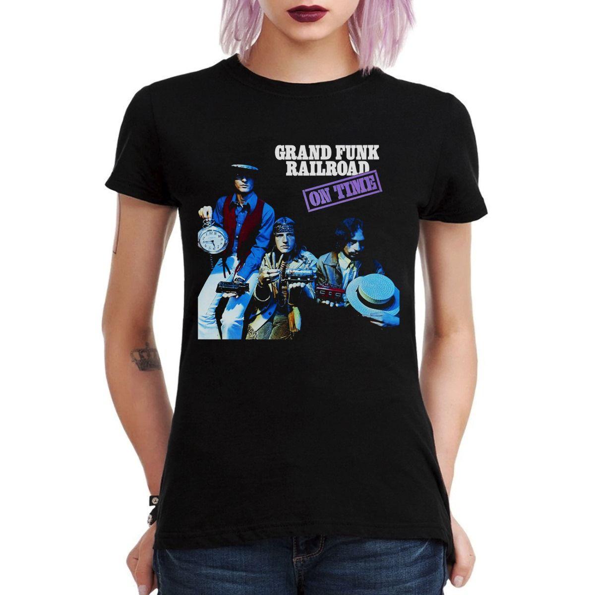 GRAND FUNK RAILROAD ON TIME POLERA MUJER-2