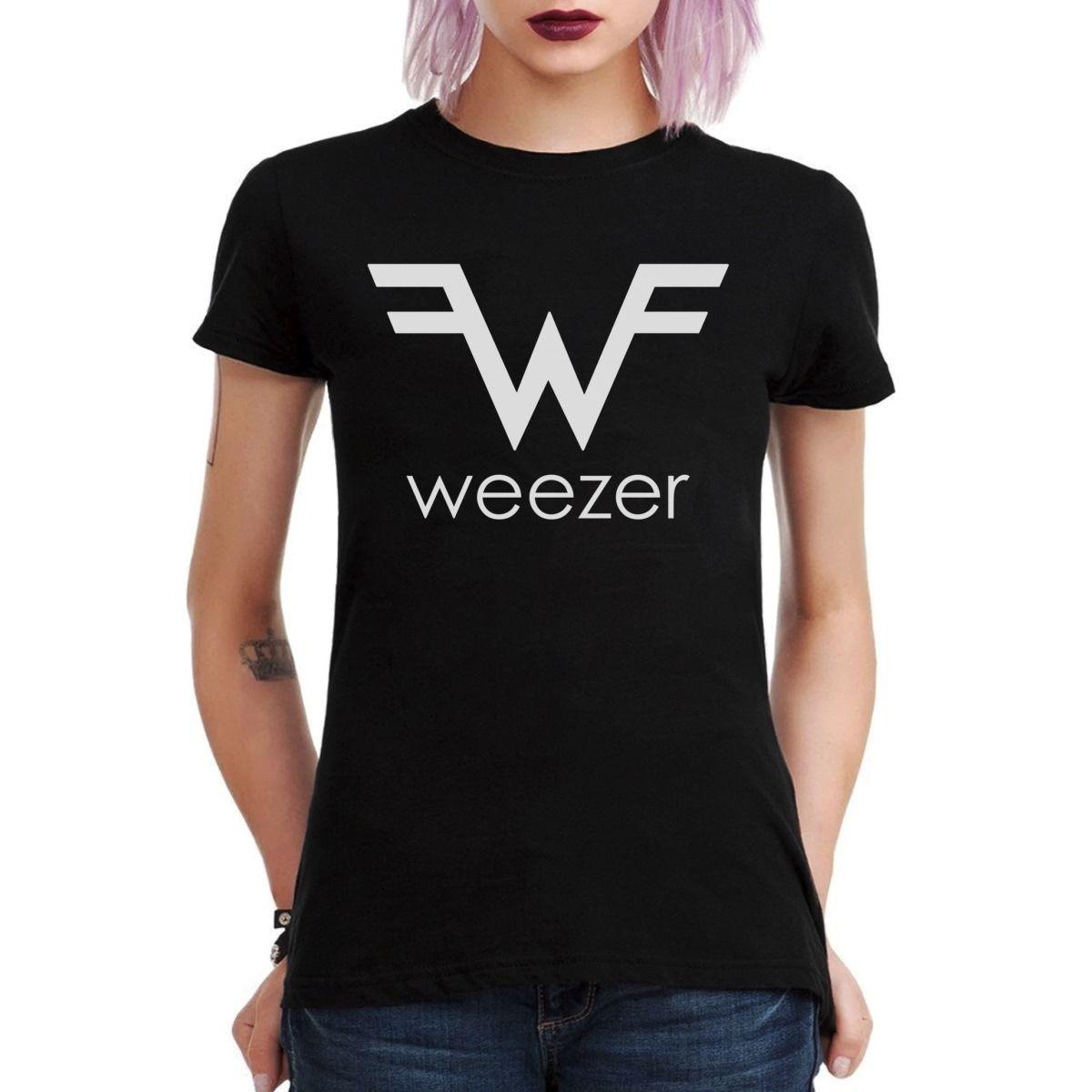 WEEZER LOGO POLERA MUJER-2