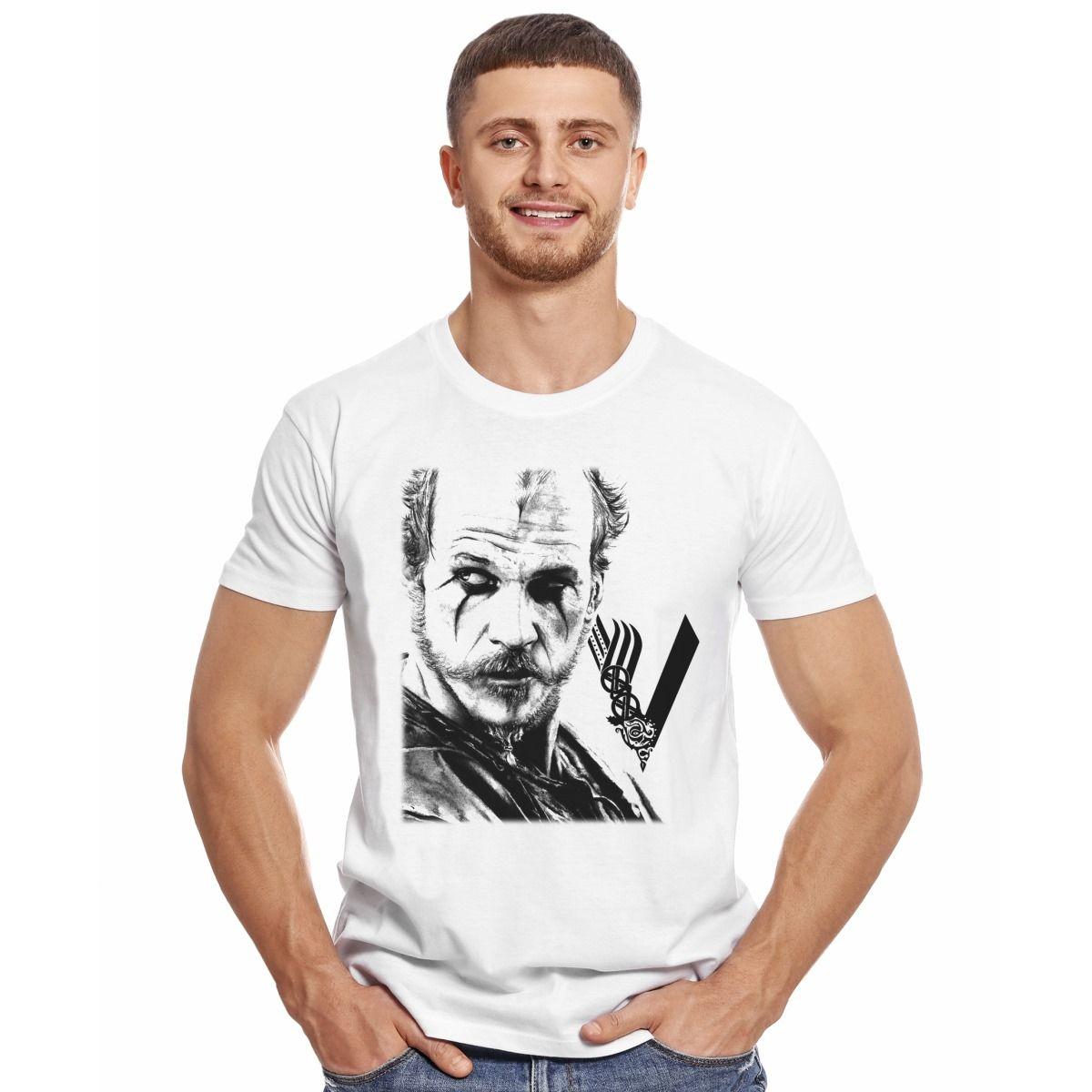 VIKINGOS FLOKI FACE STENCIL POLERA MANGA CORTA HOMBRE-2
