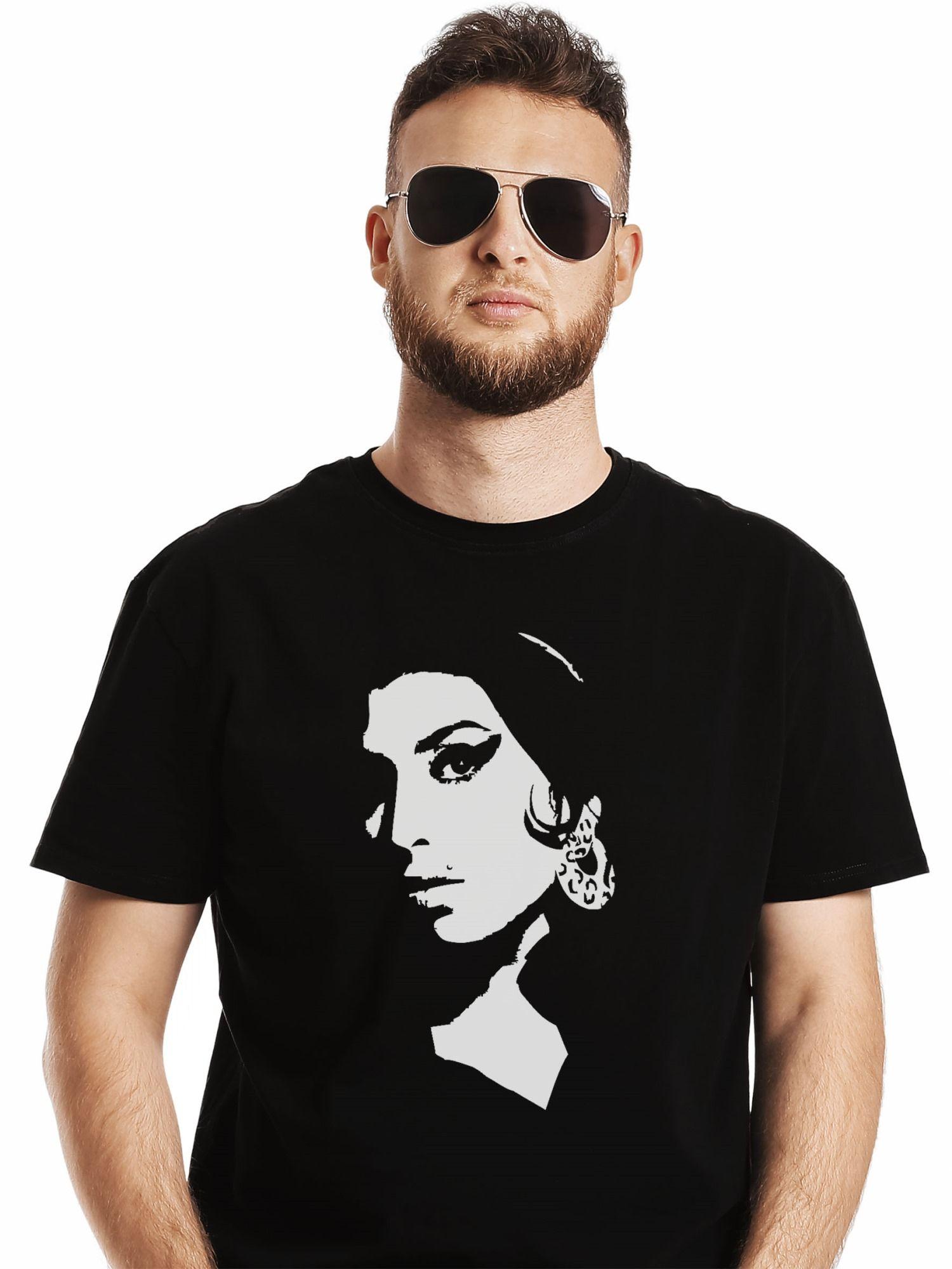 Polera Amy Winehouse Stencil-0