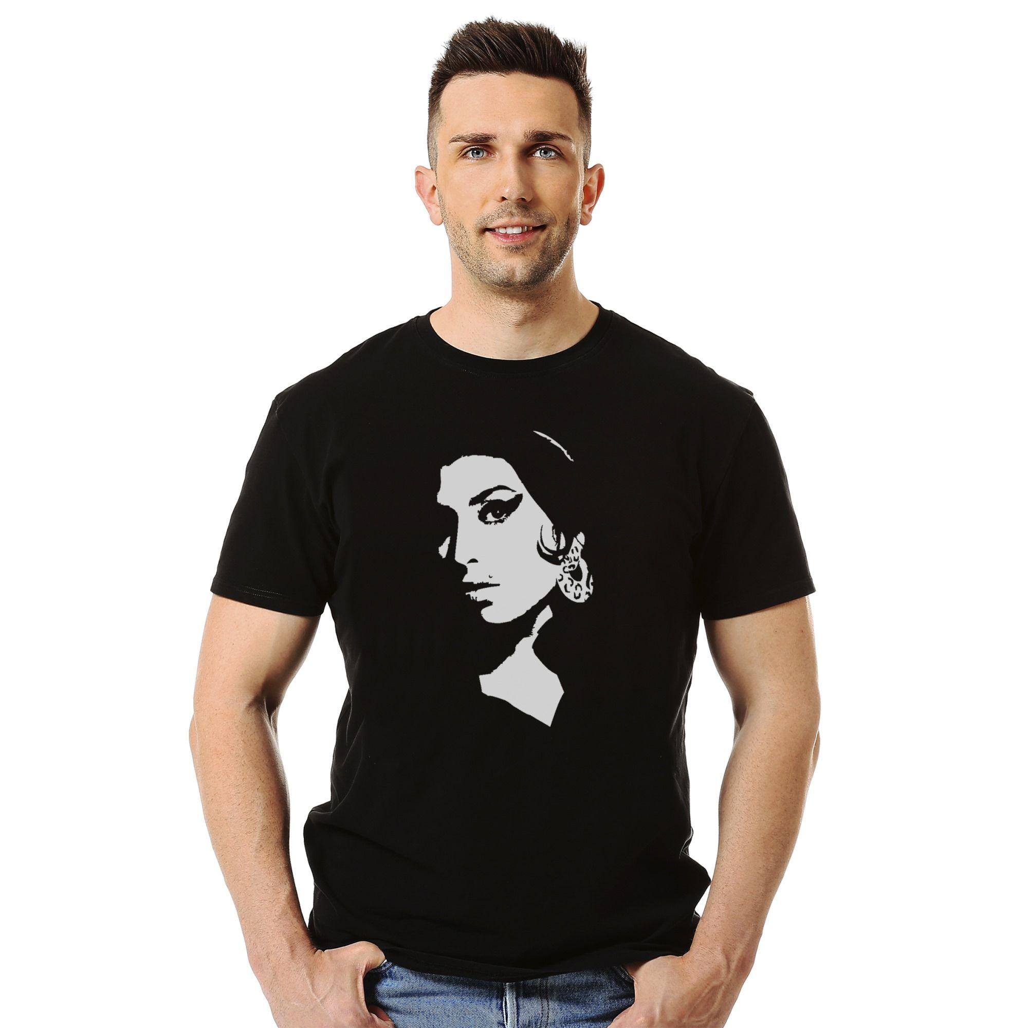 Polera Amy Winehouse Stencil-1