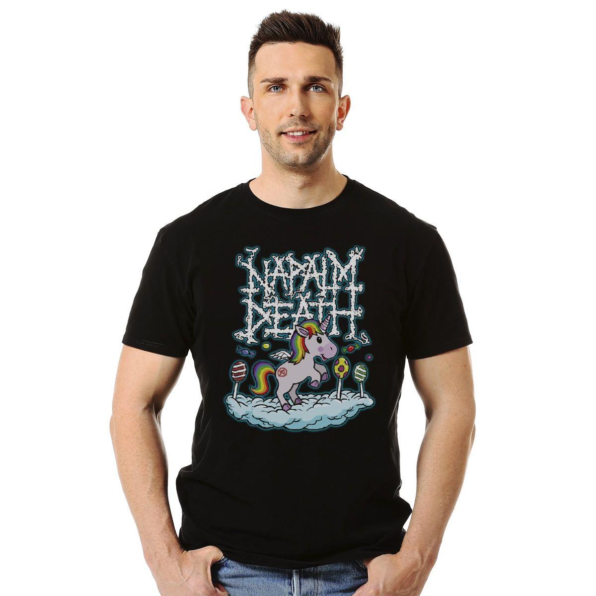 NAPALM DEATH UNICONIO UNICORN POLERA MANGA CORTA HOMBRE-2