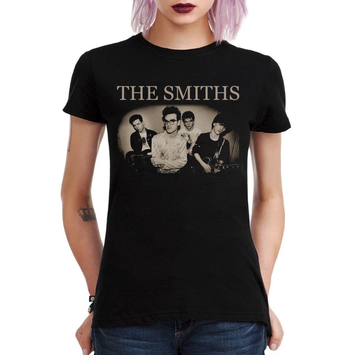 THE SMITHS BAND PHOTO POLERA MUJER-2