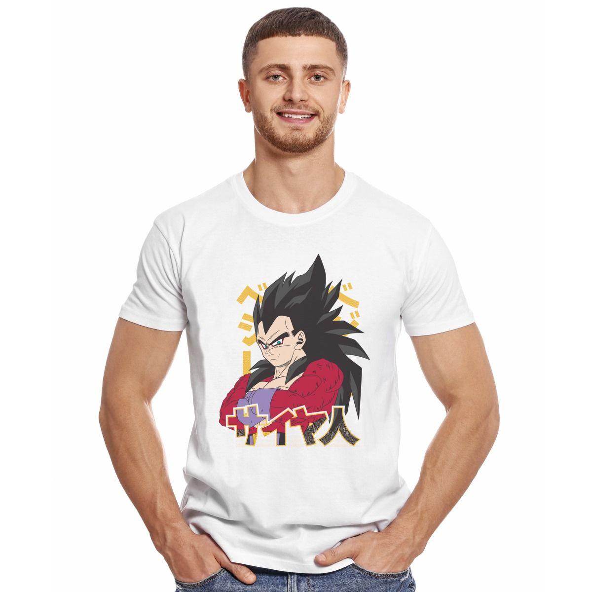 DRAGON BALLGOKU SUPER SAIYAN 4 POSE POLERA MANGA CORTA HOMBRE-2