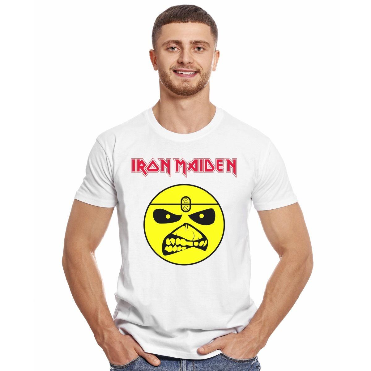 IRON MAIDEN SMILEY POLERA MANGA CORTA HOMBRE-2