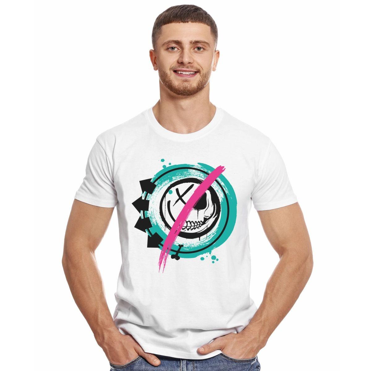 BLINK 182 LOGO COLORES RAYADO POLERA MANGA CORTA HOMBRE-2