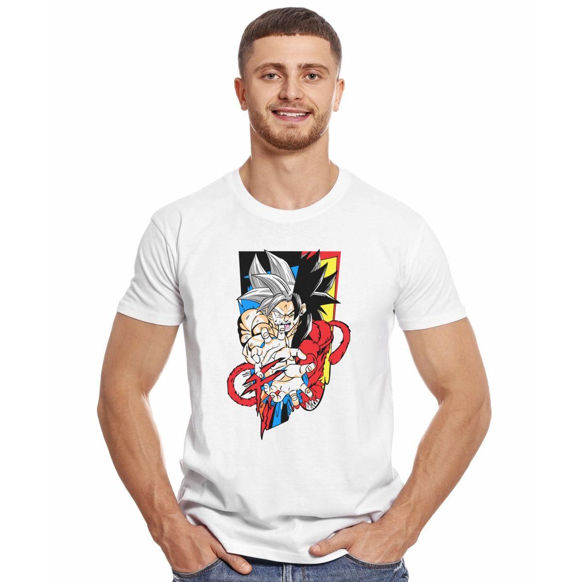 DRAGON BALL GOKU DOS FORMAS KAMEHAMEHA POLERA MANGA CORTA HOMBRE-2