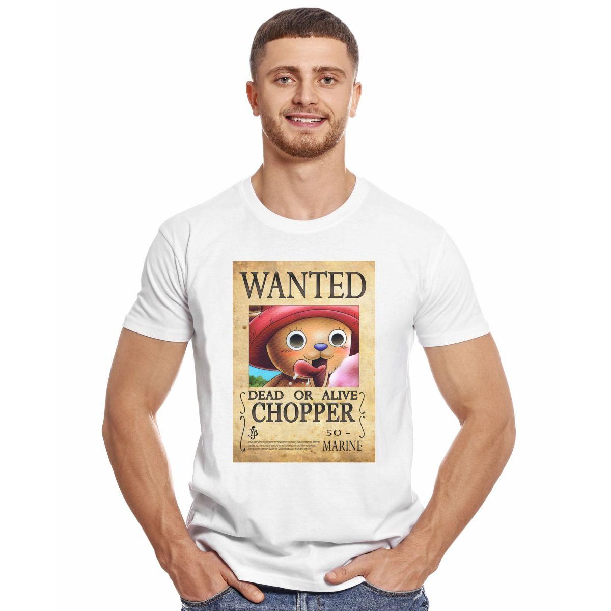 ONE PIECE WANTED CHOPPER POLERA MANGA CORTA HOMBRE-2