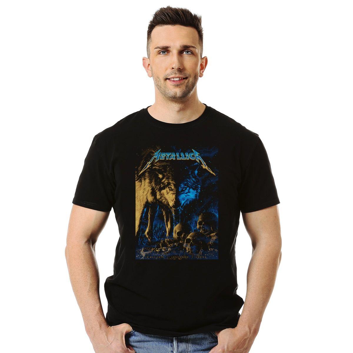 METALLICA ZURICH WOLF LOBO POLERA MANGA CORTA HOMBRE-2