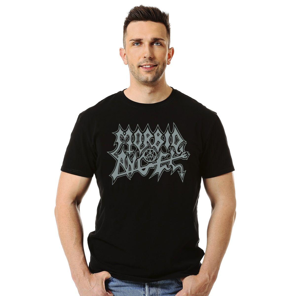 Polera Morbid Angel Logo Gris Metal-2