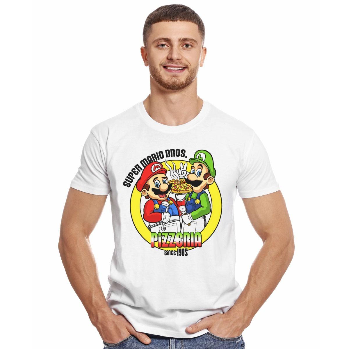 SUPER MARIO BROS PIZZA POLERA MANGA CORTA HOMBRE-2