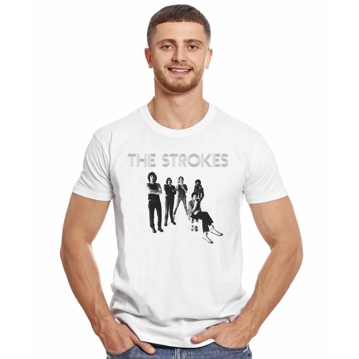 THE STROKES BAND PHOTO POLERA MANGA CORTA HOMBRE-2