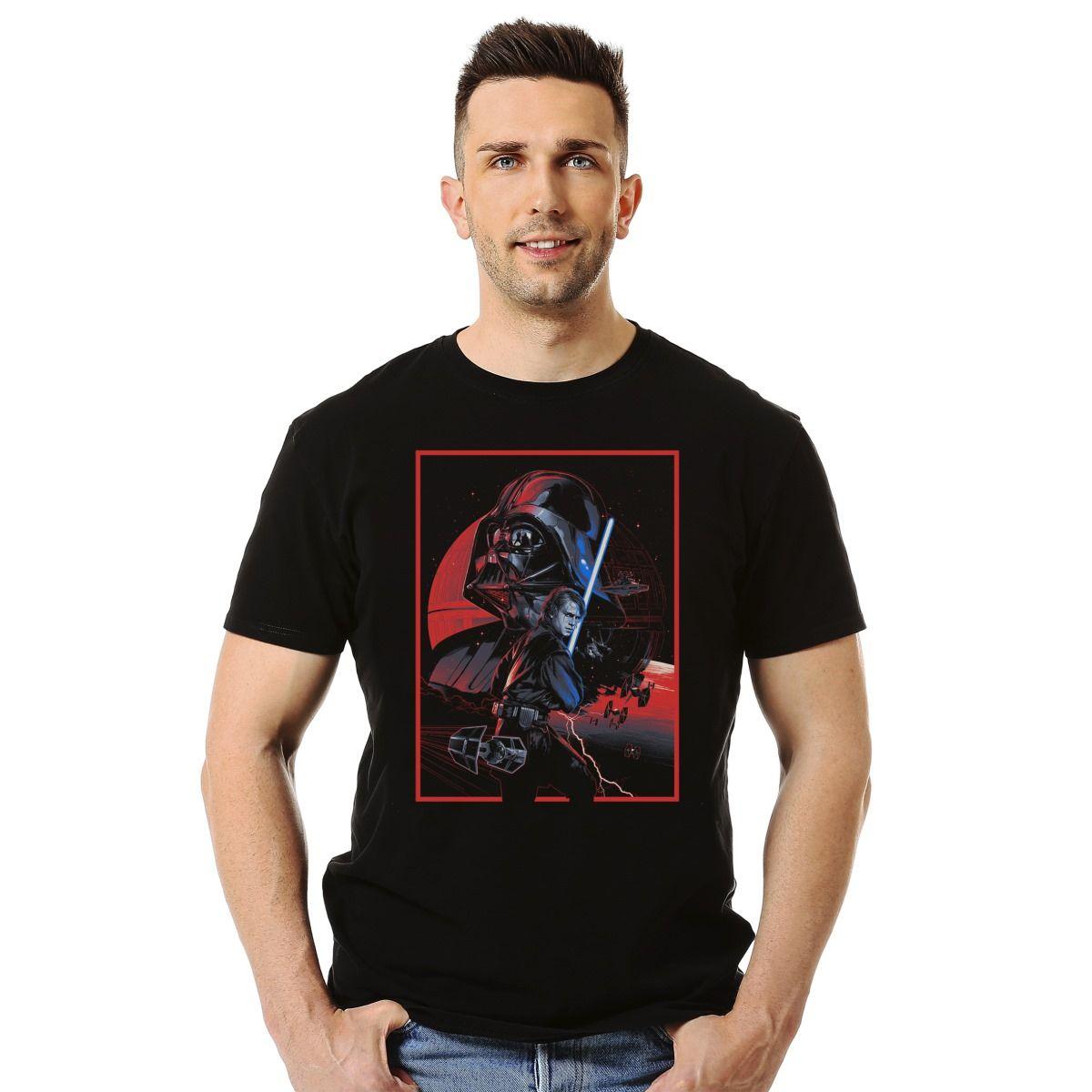 STAR WARS LUKE DARTH VADER POSTER POLERA MANGA CORTA HOMBRE-2