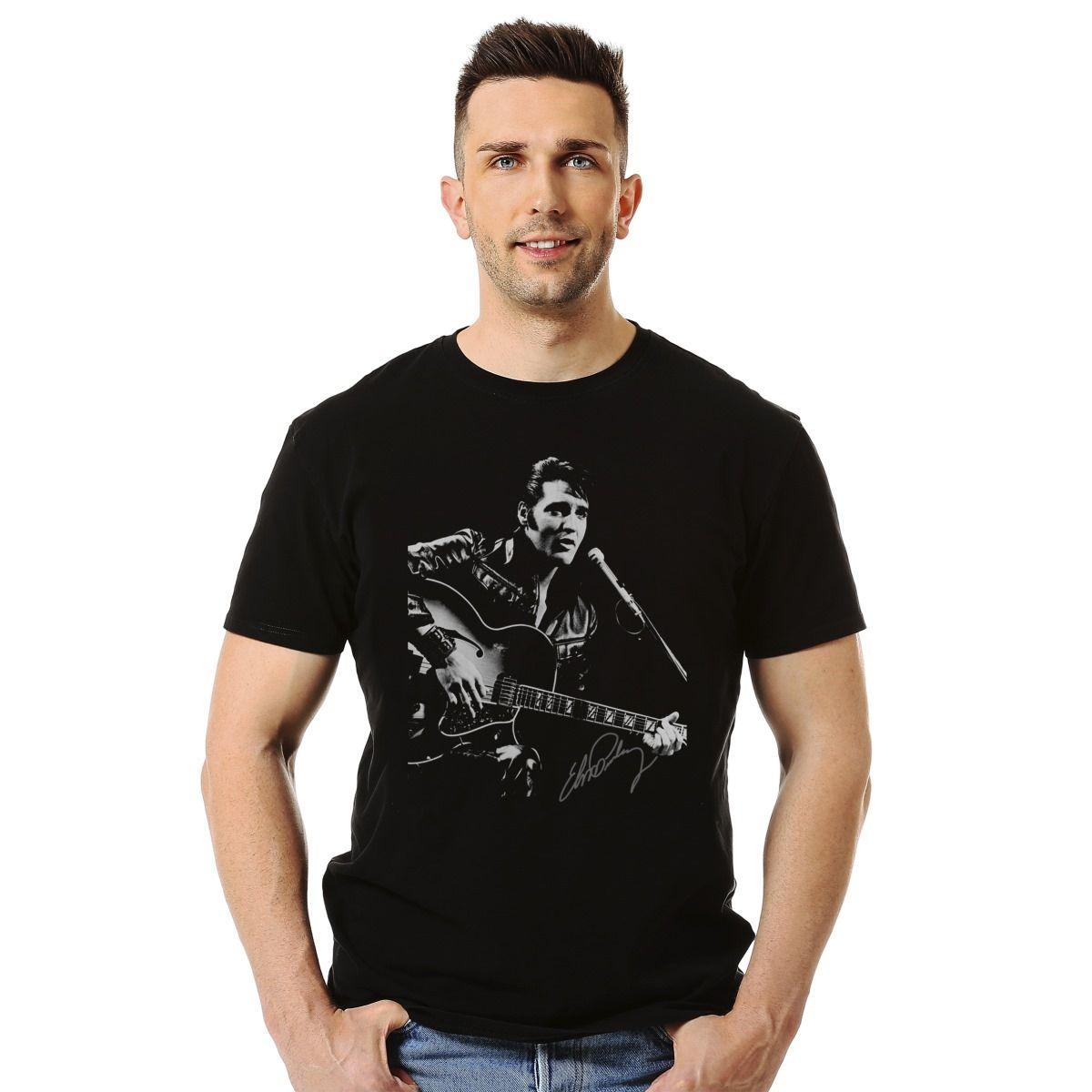 Polera Elvis Presley Singing Signature Rock-2