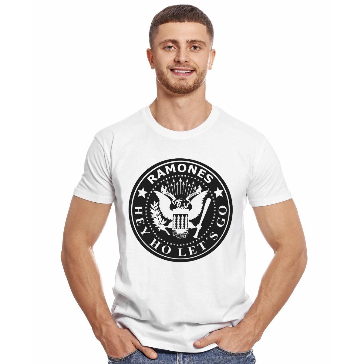 RAMONES HEY HO LETS GO POLERA MANGA CORTA HOMBRE-2
