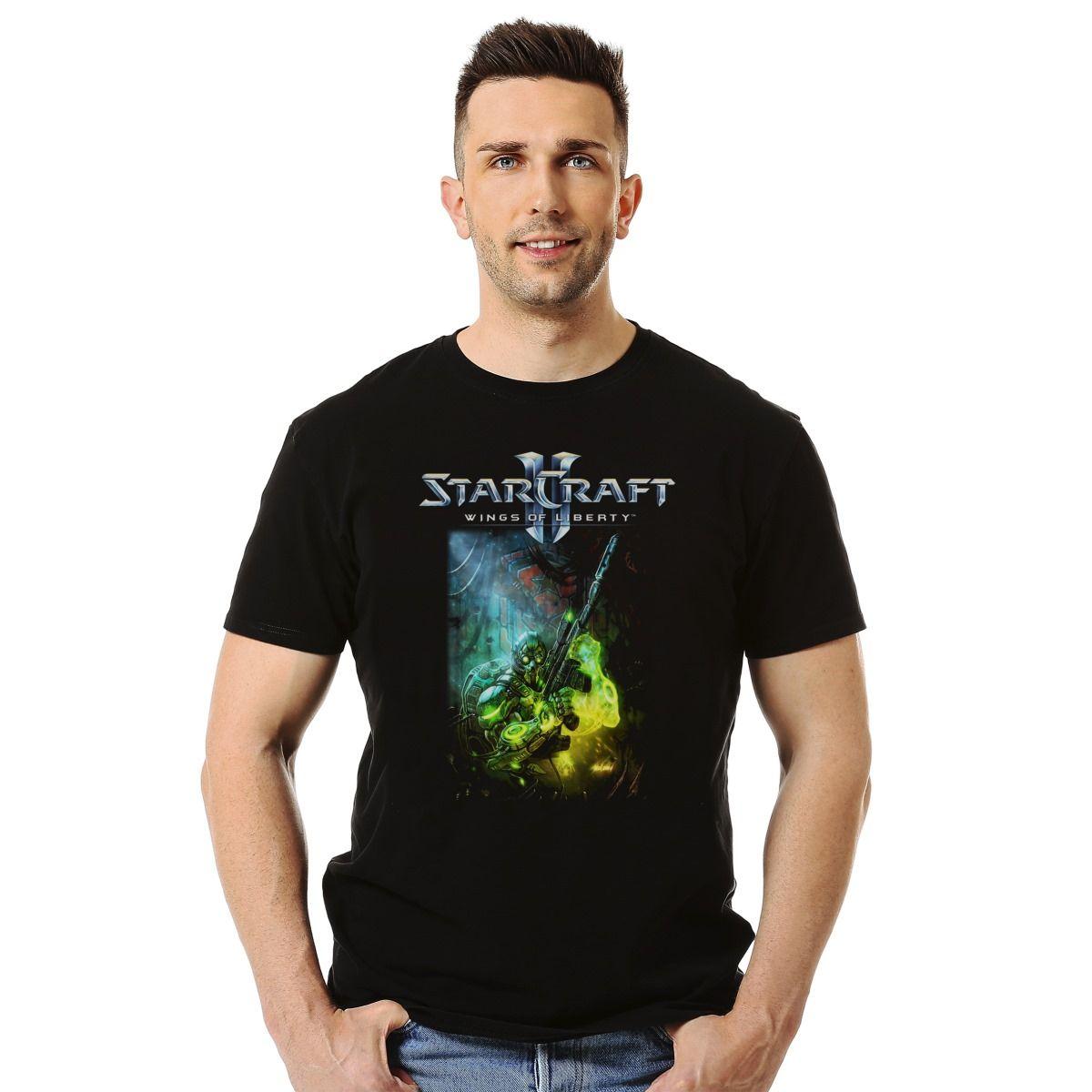 STARCRAFT 2 WINGS OF LIBERTY POSTER POLERA MANGA CORTA HOMBRE-2