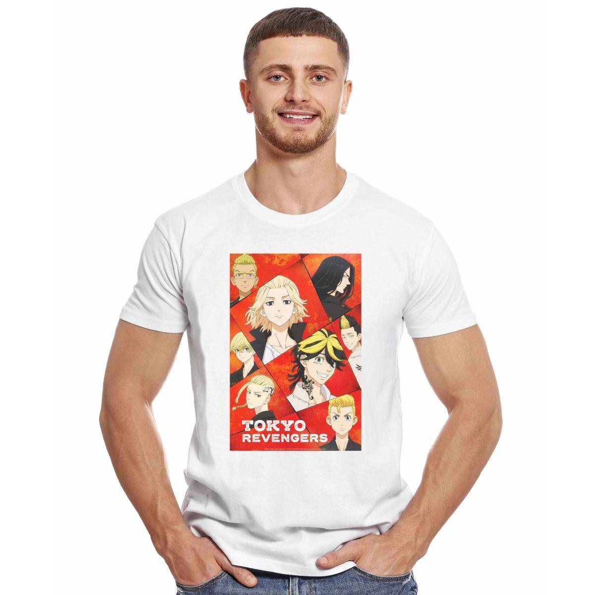 TOKYO REVENGERS FACES POSTER POLERA MANGA CORTA HOMBRE-2