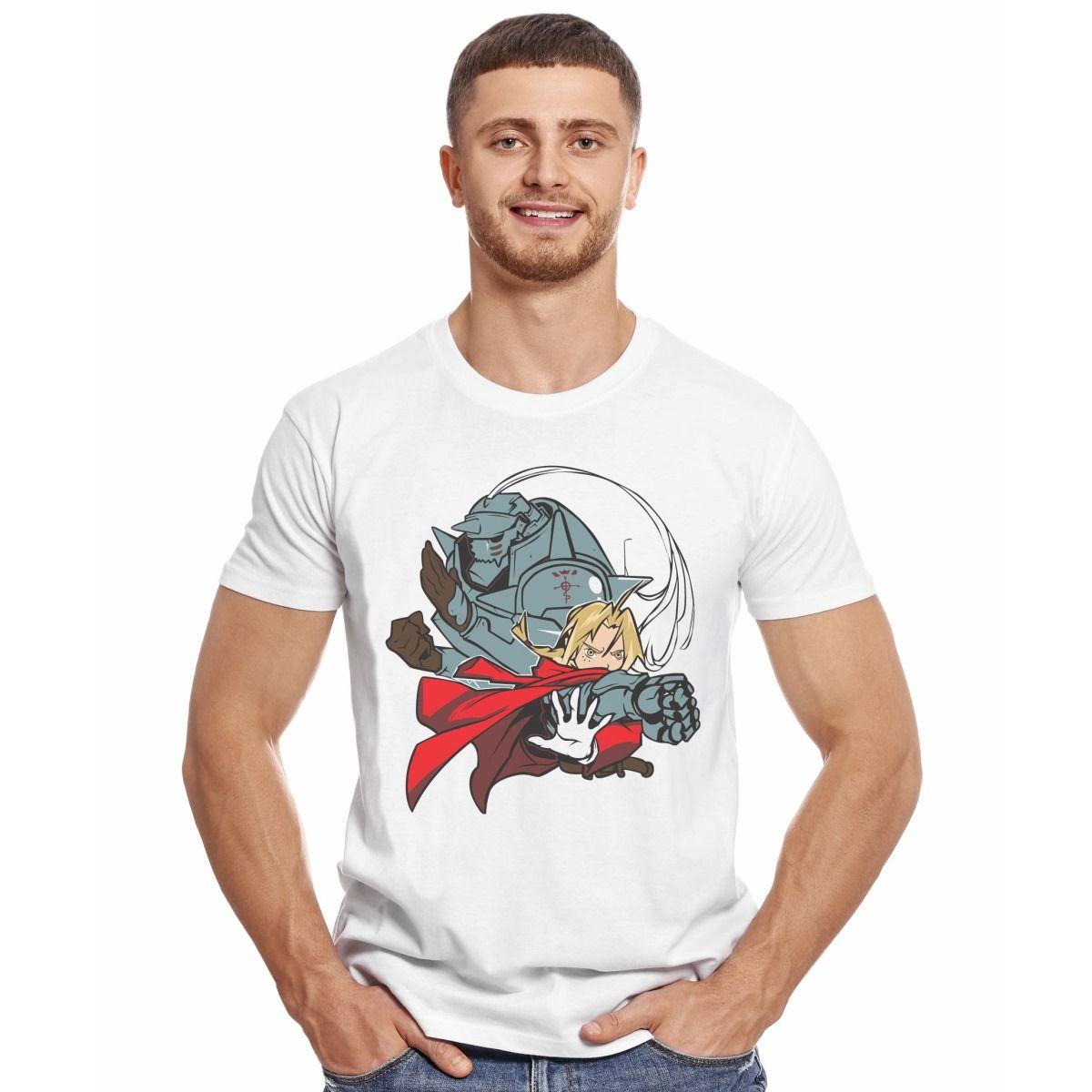 FULLMETAL ALCHEMIST EDWARD ELRIC ALPHONSE ELRIC POLERA MANGA CORTA HOMBRE-2