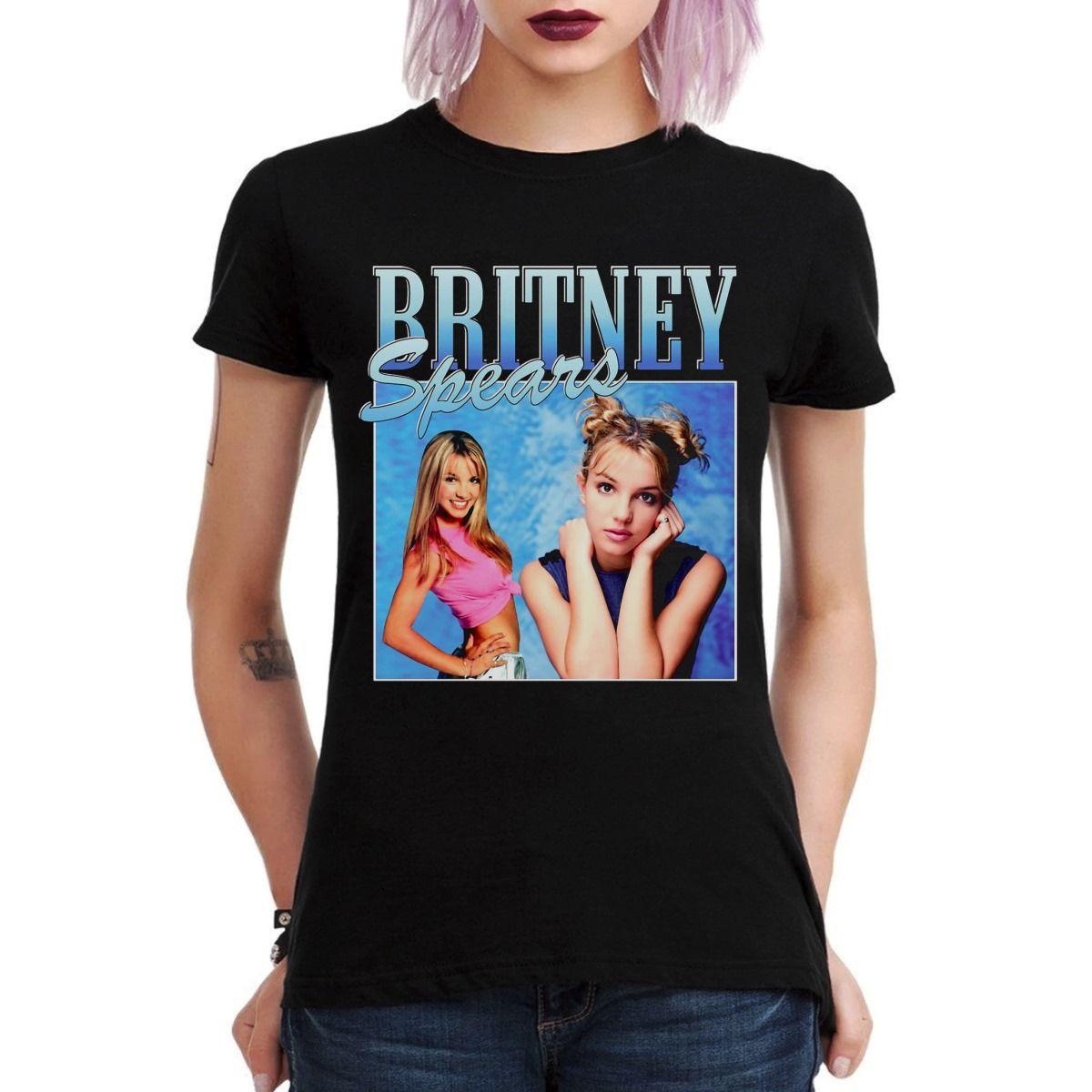 BRITNEY SPEARS FACE POSTER POLERA MUJER-2