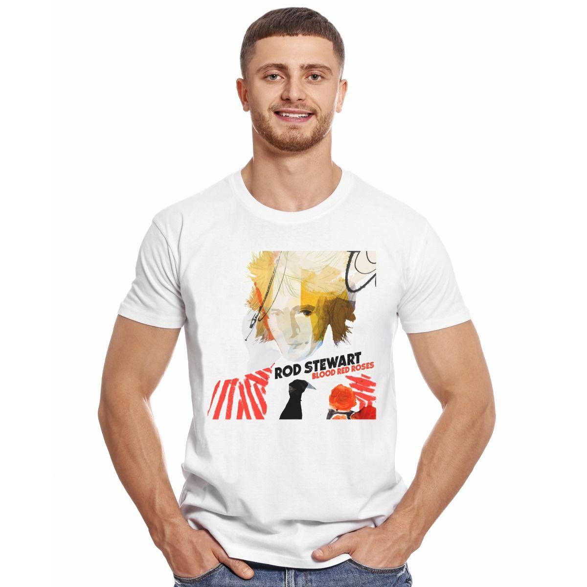 ROD STEWART BLOOD RED ROSES POLERA MANGA CORTA HOMBRE-2