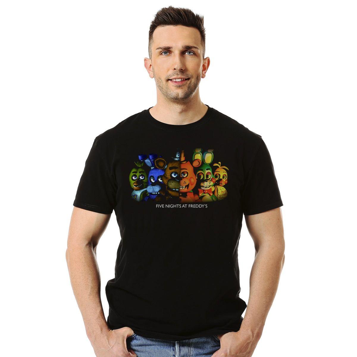 FNAF FIVE NIGHTS AT FREDDY'S FACES POLERA MANGA CORTA HOMBRE-2