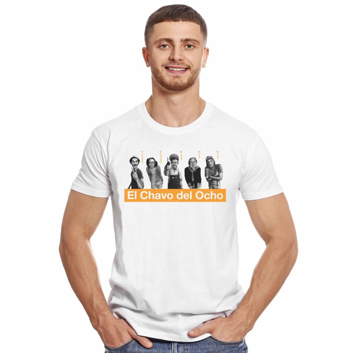 EL CHAVO DEL 8 TRAINSPOTTING PARODIA POLERA MANGA CORTA HOMBRE-2