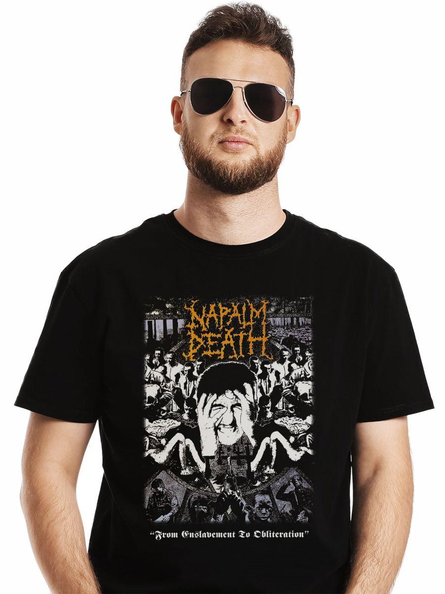 Polera Napalm Death From Enslavement To Obliteration-0