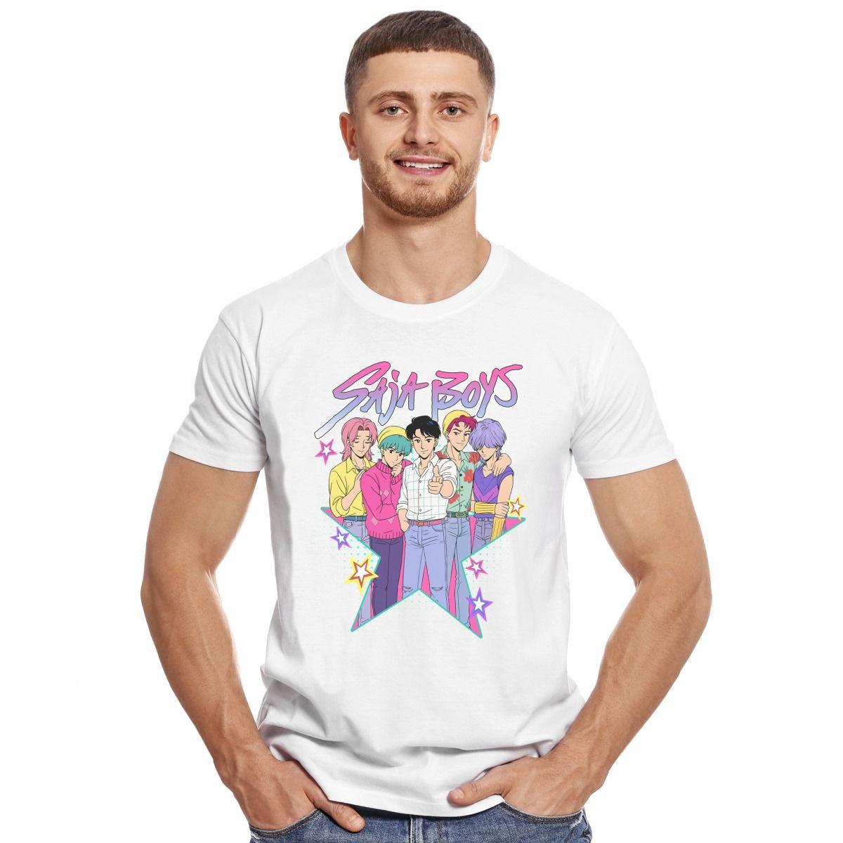 GUERRERAS K POP DEMON HUNTERS SAJA BOYS ESTRELLA POLERA MANGA CORTA HOMBRE-2