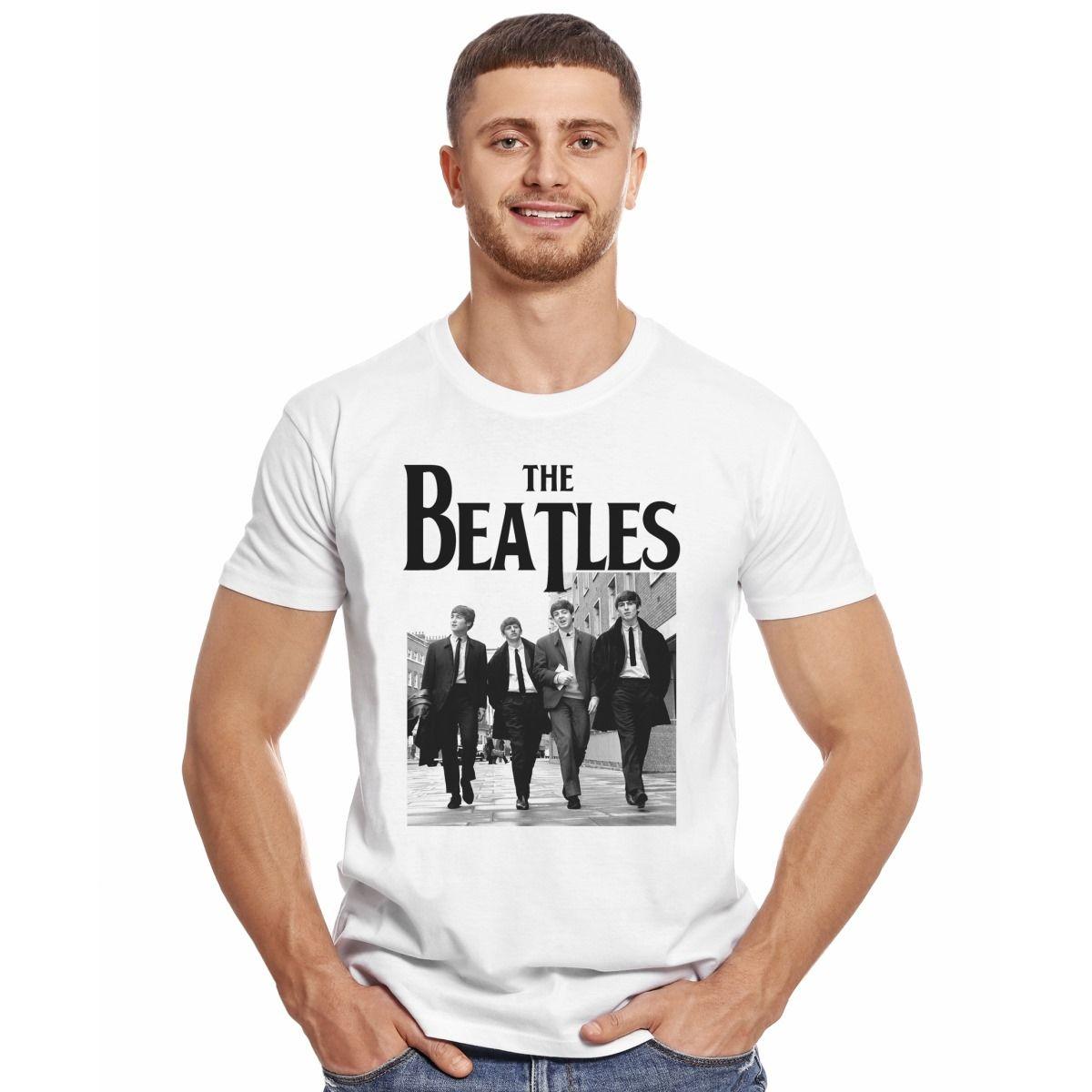THE BEATLES WALKING POLERA MANGA CORTA HOMBRE-2