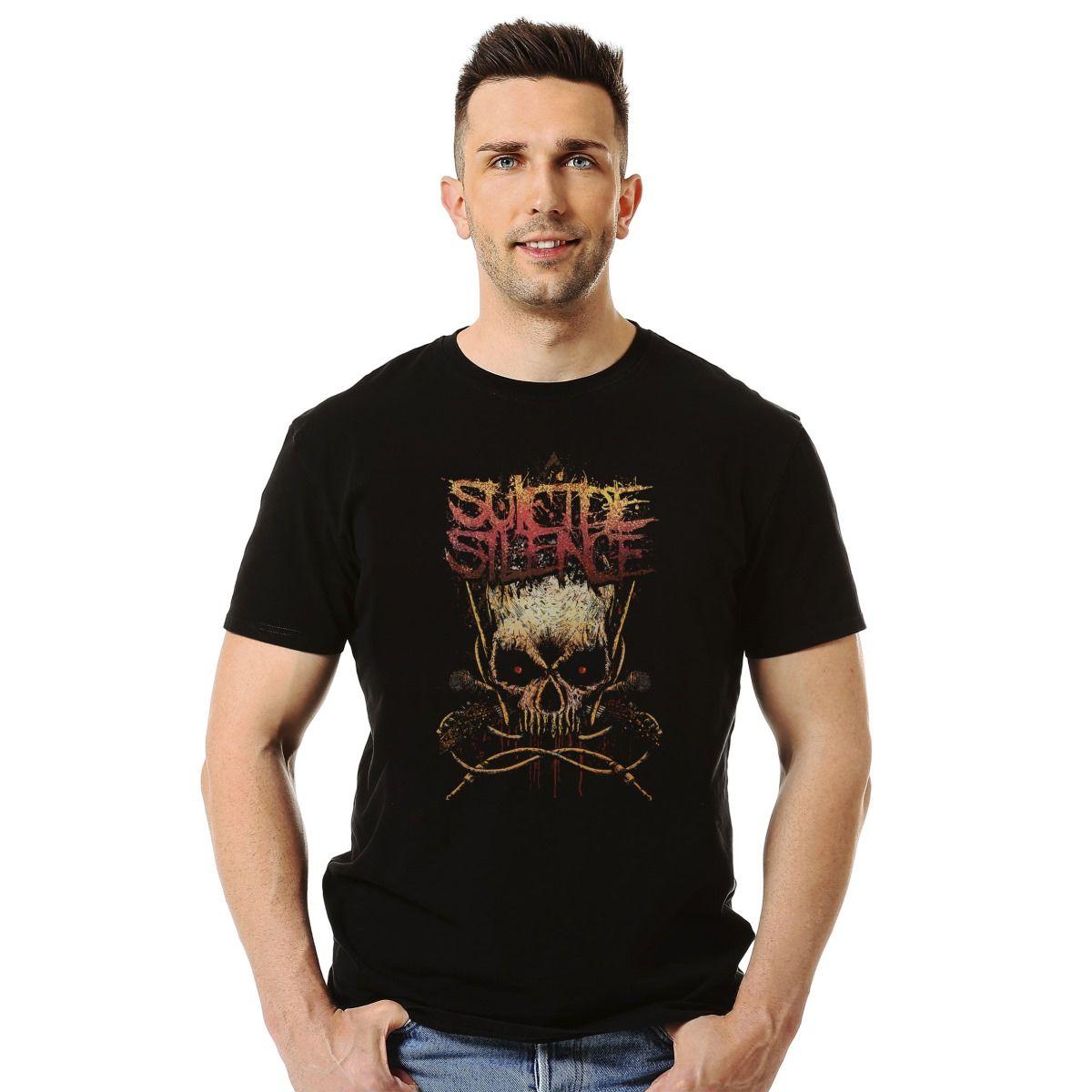 SUICIDE SILENCE SKULL POLERA MANGA CORTA HOMBRE-2