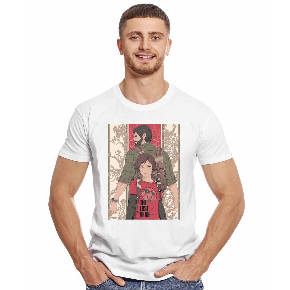 THE LAST OF US ELLIE JOEL ART POLERA MANGA CORTA HOMBRE-2