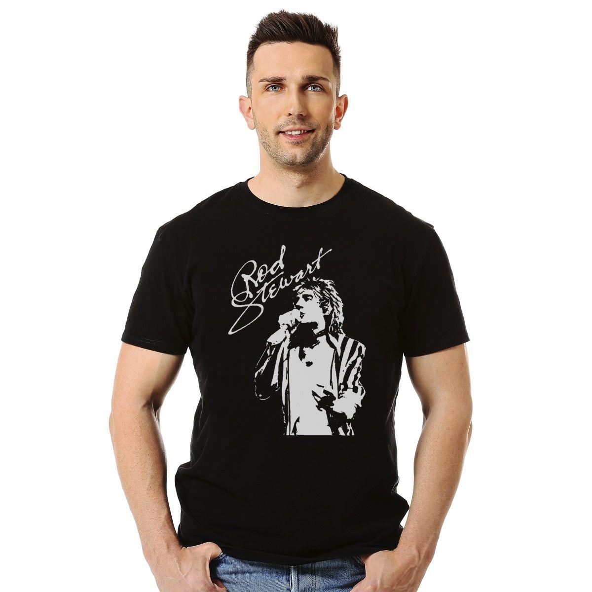 ROD STEWART SIGNATURE STENCIL LOGO POLERA MANGA CORTA HOMBRE-2