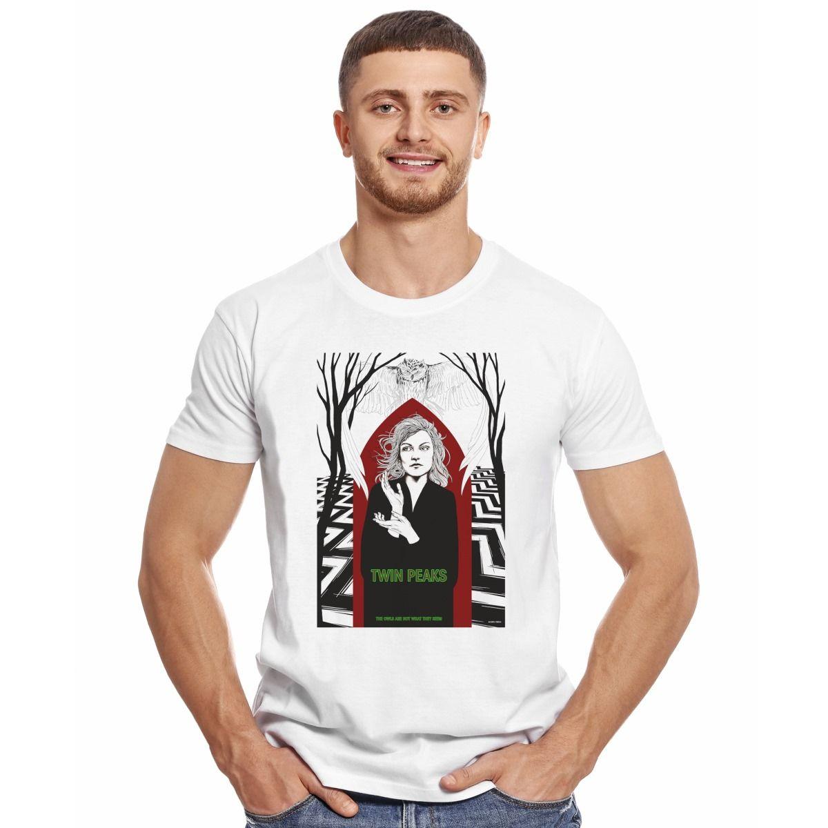 TWIN PEAKS OWLS ARE NOT WHAT THEY SEEM POLERA MANGA CORTA HOMBRE-2