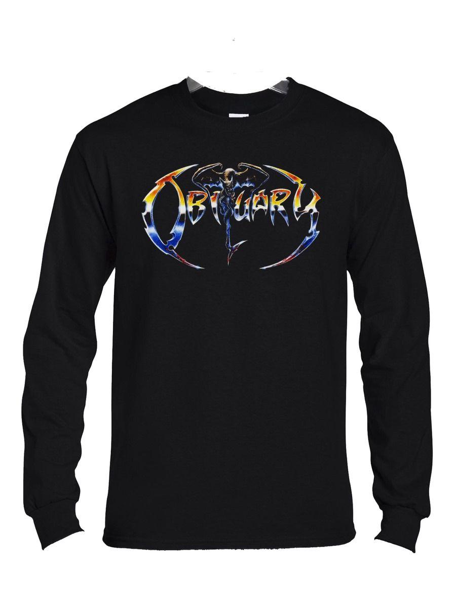 OBITUARY LOGO COLORS POLERA MANGA LARGA-1