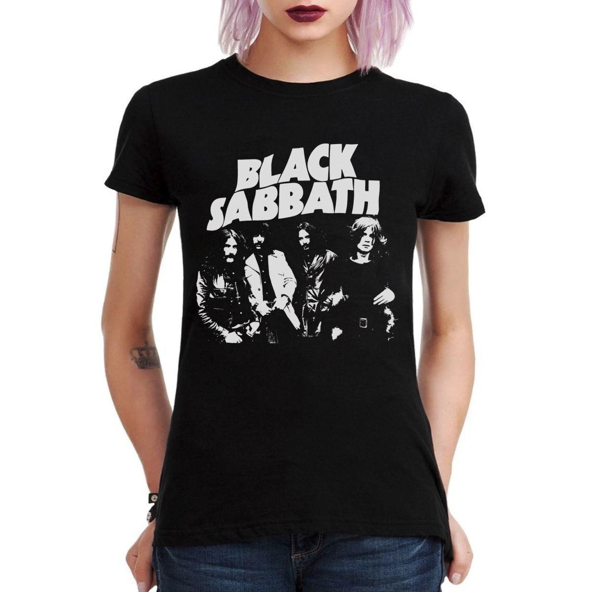 BLACK SABBATH BAND PHOTO POLERA MUJER-2