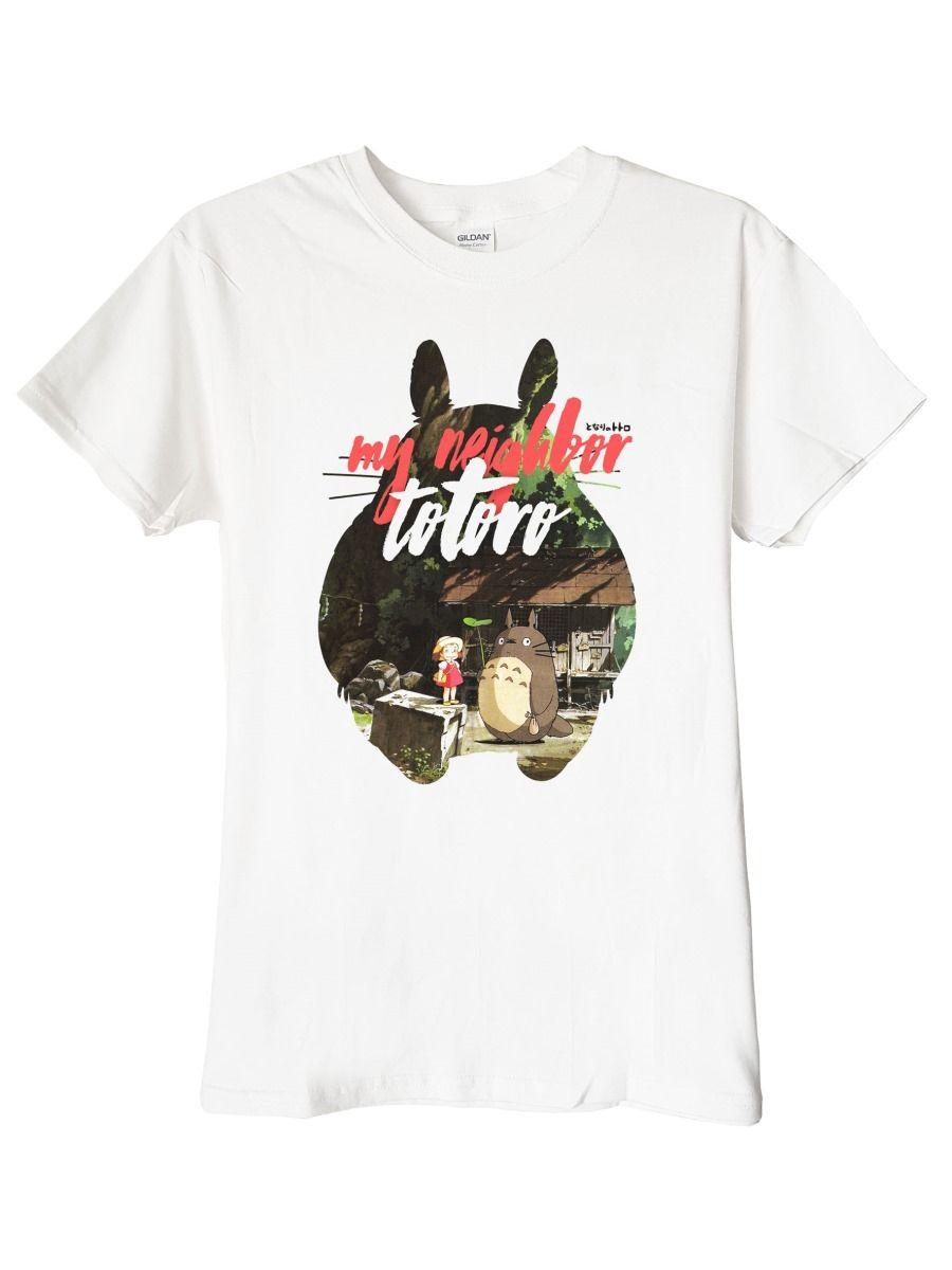 MI VECINO TOTORO POSTER POLERA MANGA CORTA HOMBRE-1