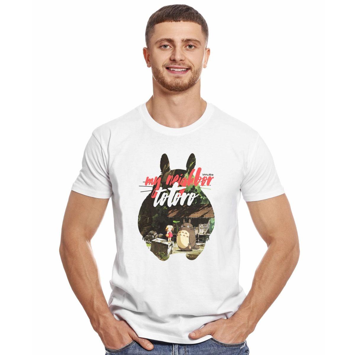 MI VECINO TOTORO POSTER POLERA MANGA CORTA HOMBRE-2