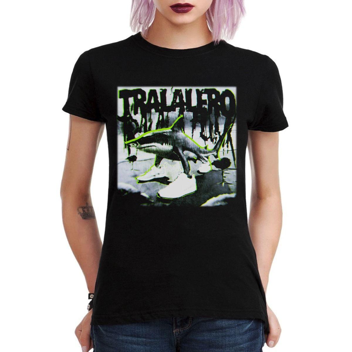 TRALALERO TRALALA POSTER BRAIN ROT ITALIANO POLERA MUJER-2