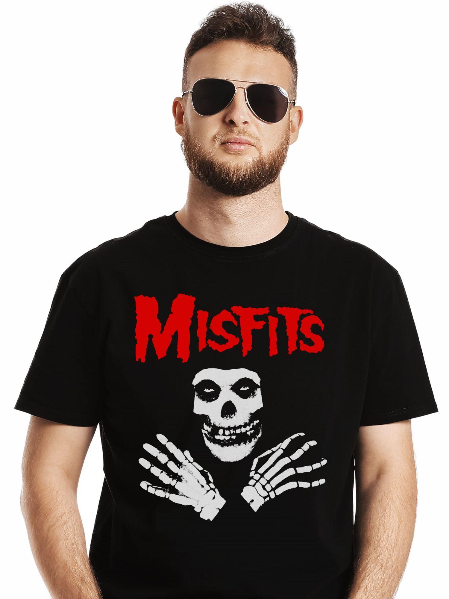 Polera Misfits Skull And Hands-0
