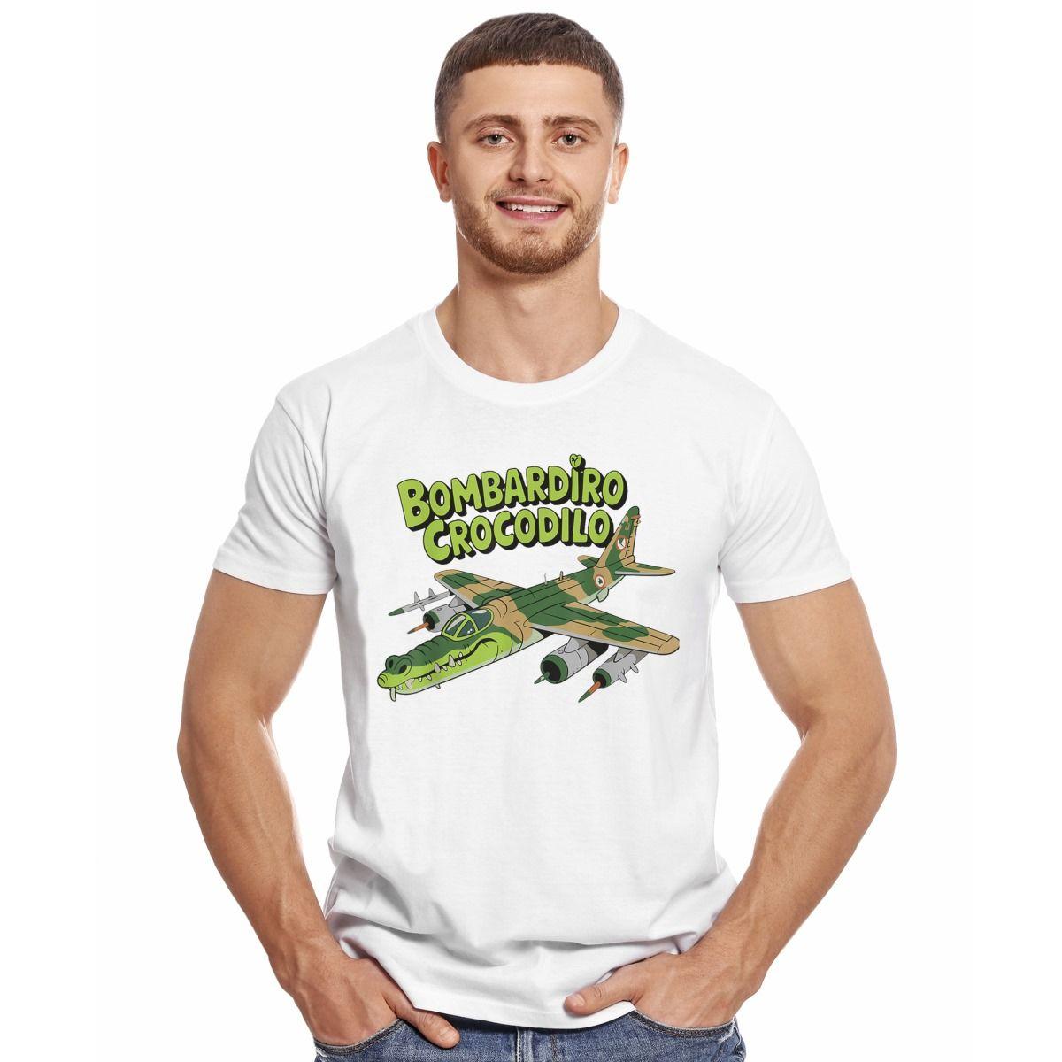 BRAINROT ITALIANO BOMBARDINO CROCODILO CROCODILO MEME POLERA MANGA CORTA HOMBRE-2