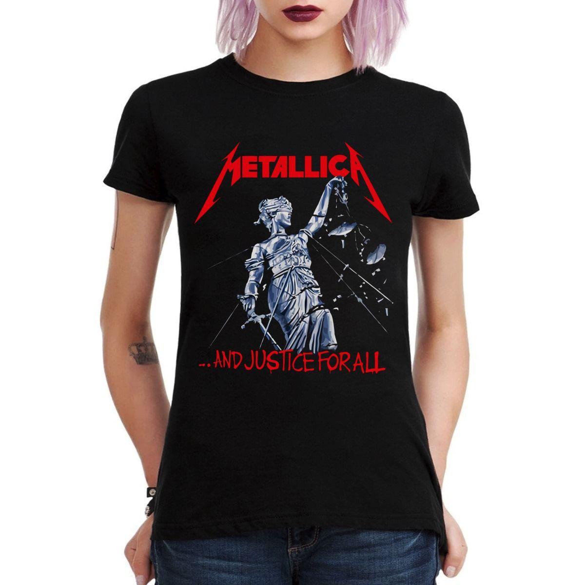 METALLICA AND JUSTICE FOR ALL POLERA MUJER-2