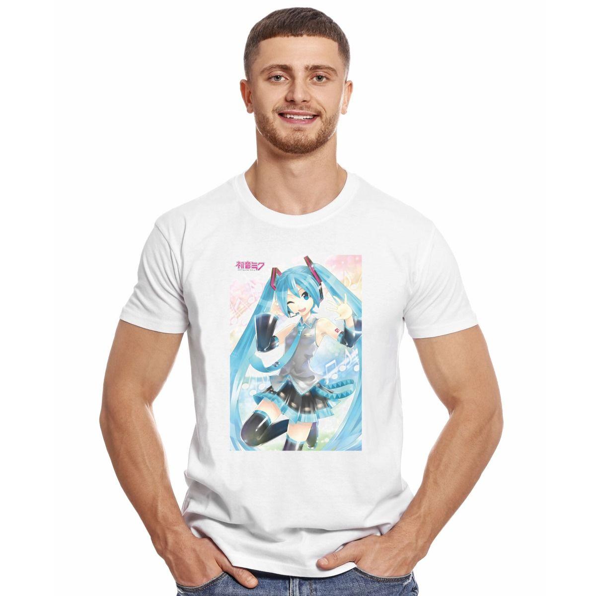 MIKU HATSUNE POSTER POLERA MANGA CORTA HOMBRE-2