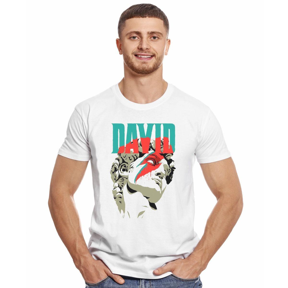 DAVID BOWIE ART SCULPTURE POLERA MANGA CORTA HOMBRE-2