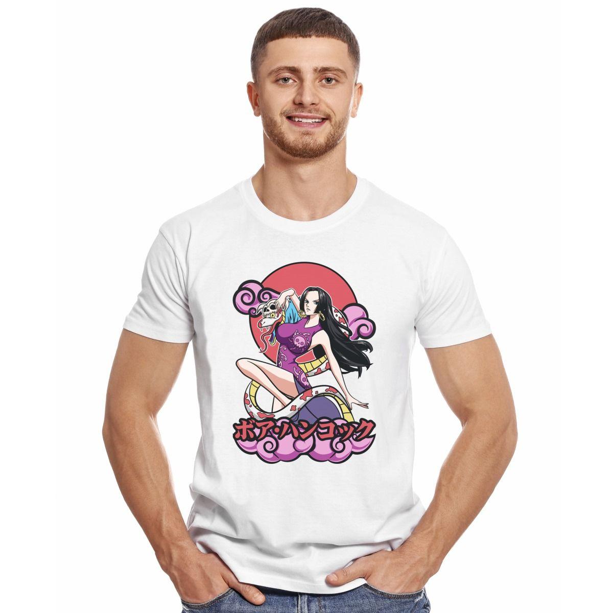 ONE PIECE BOA HANCOCK POSE POLERA MANGA CORTA HOMBRE-2