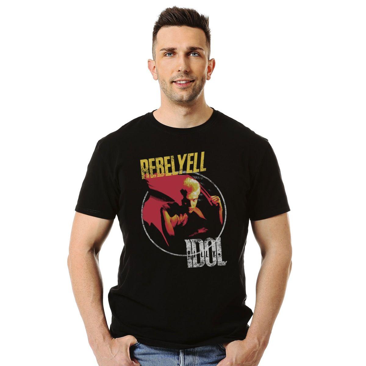 BILLY IDOL REBEL YELL ALTERNATIVO POLERA MANGA CORTA HOMBRE-2