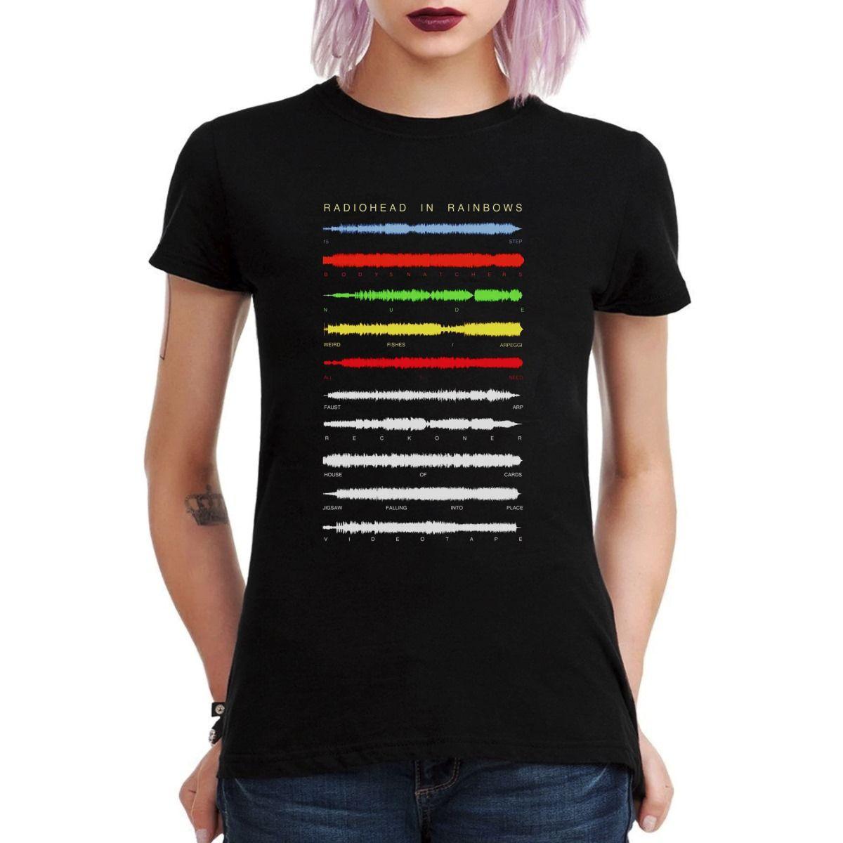 RADIOHEAD IN RAINBOWS WAVES POLERA MUJER-2