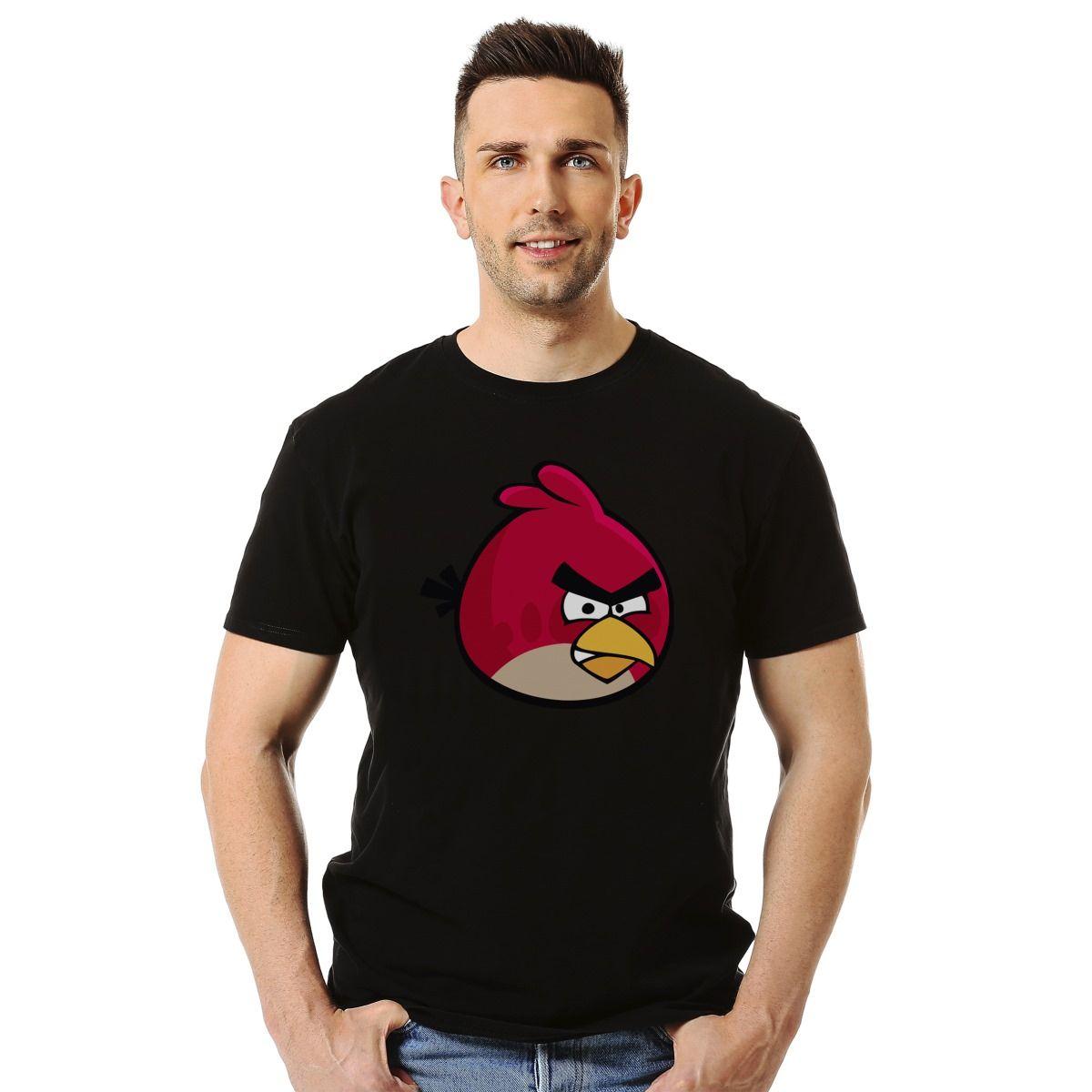 ANGRY BIRDS PAJARO ROJO POLERA MANGA CORTA HOMBRE-2